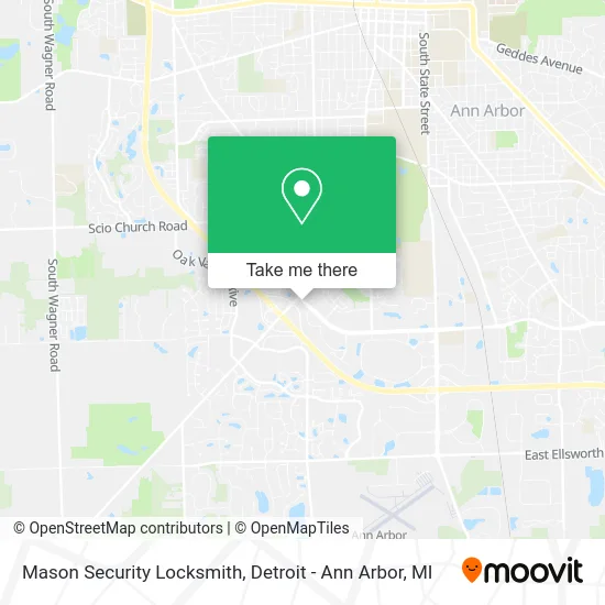 Mason Security Locksmith map