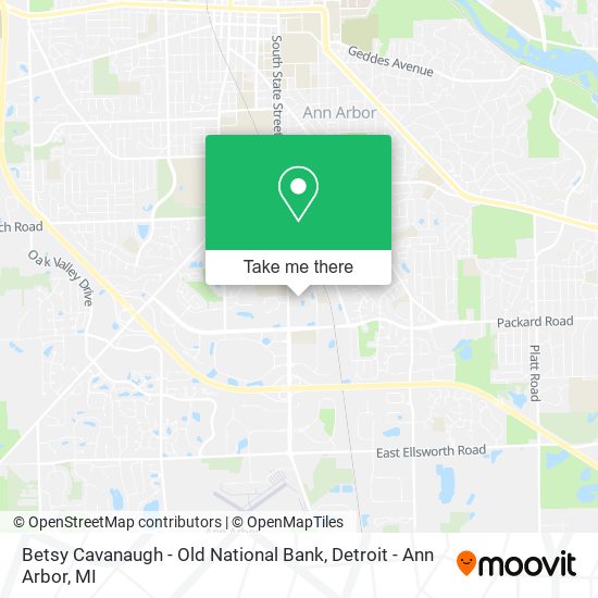 Betsy Cavanaugh - Old National Bank map