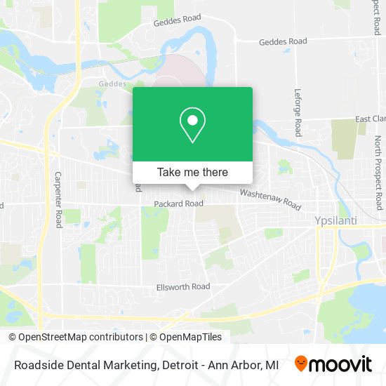 Mapa de Roadside Dental Marketing