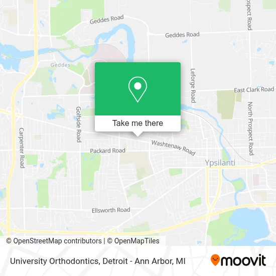 University Orthodontics map