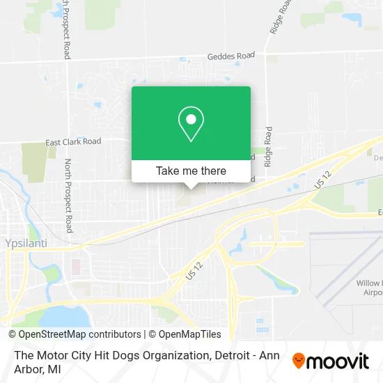 The Motor City Hit Dogs Organization map