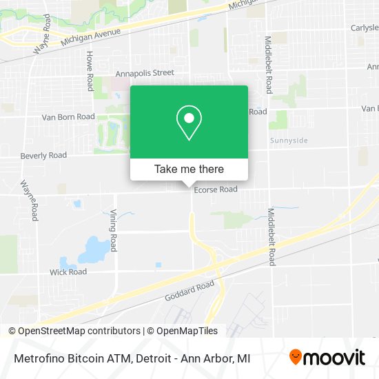 Mapa de Metrofino Bitcoin ATM