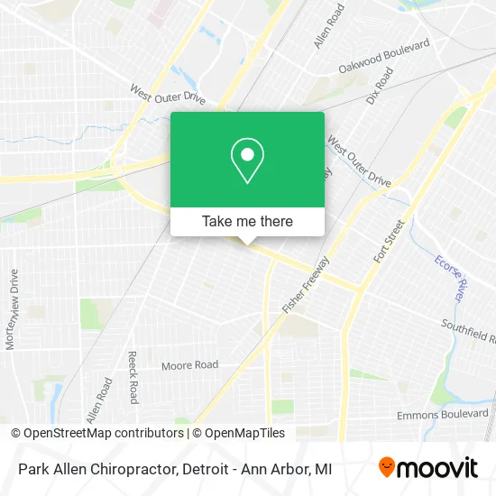 Park Allen Chiropractor map