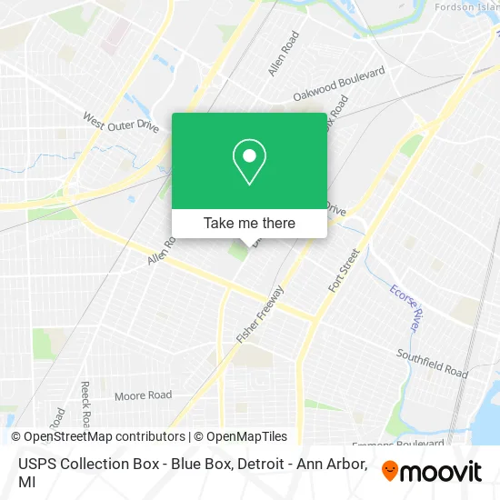 USPS Collection Box - Blue Box map