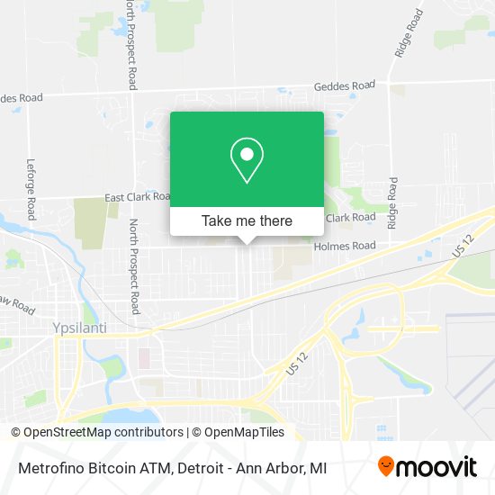 Metrofino Bitcoin ATM map