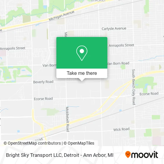 Bright Sky Transport LLC map