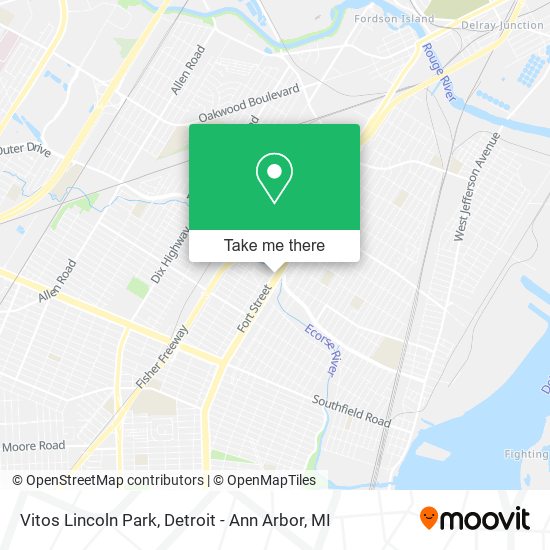 Mapa de Vitos Lincoln Park
