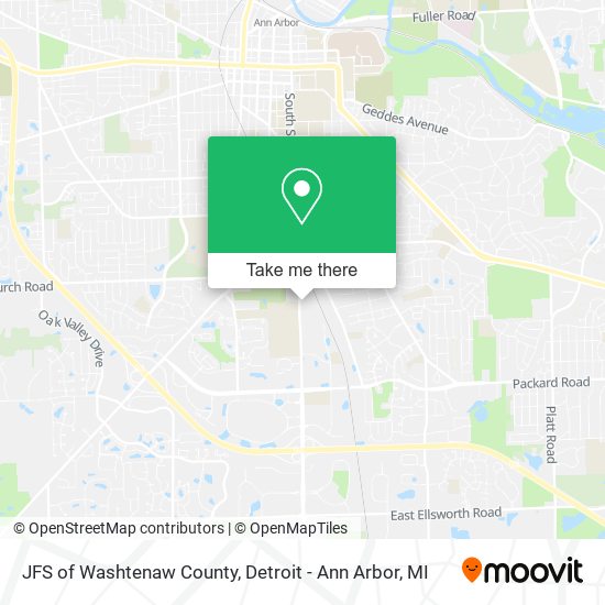 JFS of Washtenaw County map