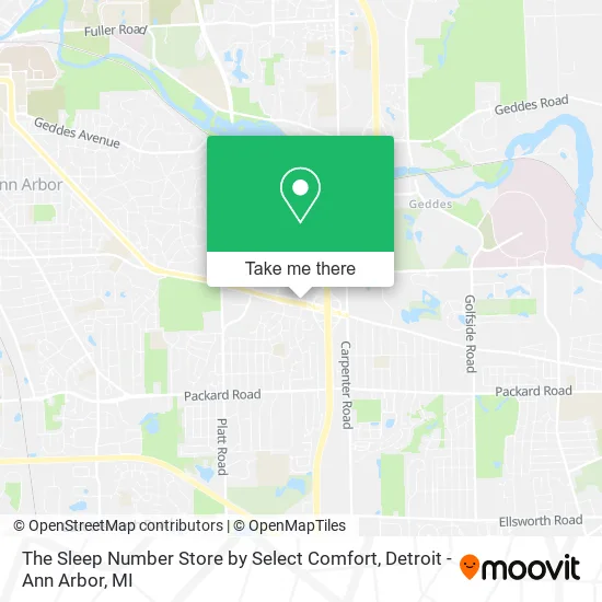 The Sleep Number Store by Select Comfort map