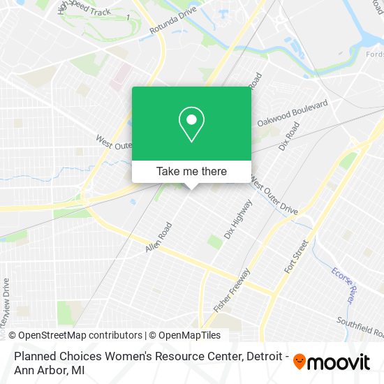 Planned Choices Women's Resource Center map