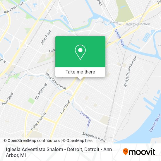 Mapa de Iglesia Adventista Shalom - Detroit
