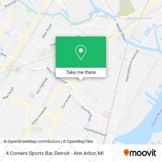 4 Corners Sports Bar map