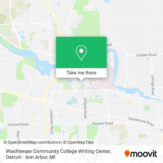 Mapa de Washtenaw Community College Writing Center