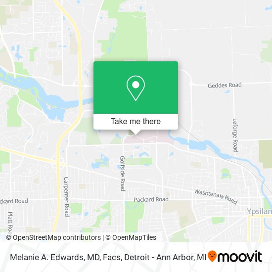 Melanie A. Edwards, MD, Facs map
