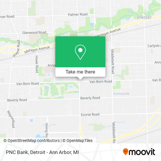 PNC Bank map