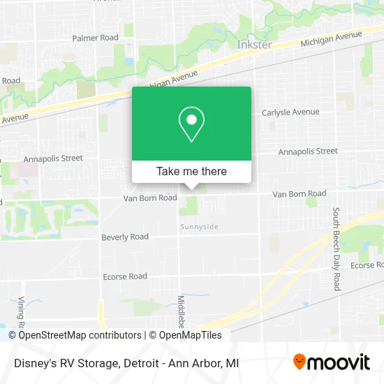 Disney's RV Storage map