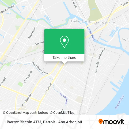 Mapa de Libertyx Bitcoin ATM