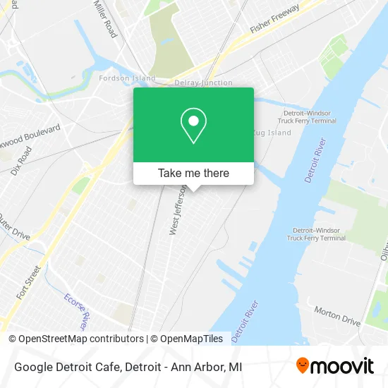 Mapa de Google Detroit Cafe