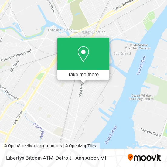 Mapa de Libertyx Bitcoin ATM