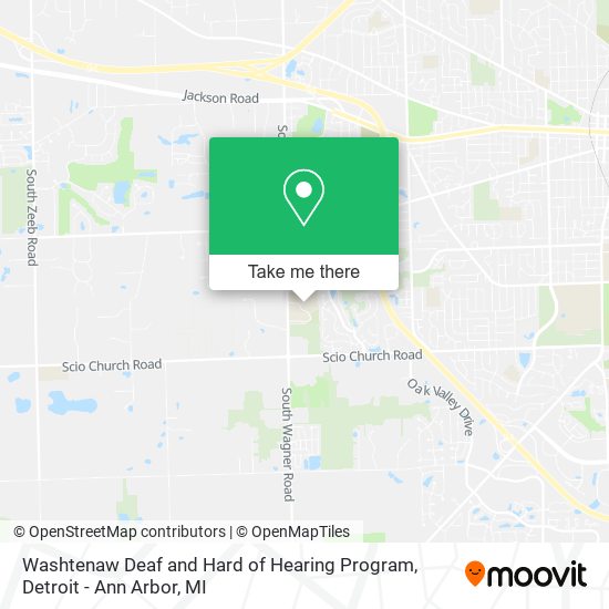 Mapa de Washtenaw Deaf and Hard of Hearing Program