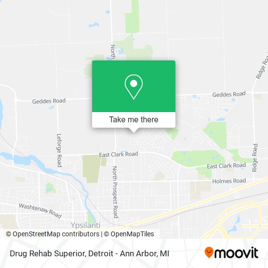 Drug Rehab Superior map