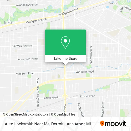 Auto Locksmith Near Me map