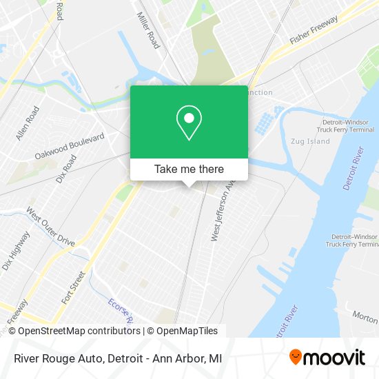 River Rouge Auto map