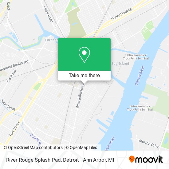 Mapa de River Rouge Splash Pad