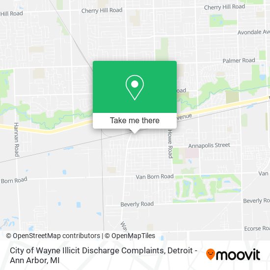 City of Wayne Illicit Discharge Complaints map