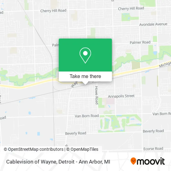 Cablevision of Wayne map