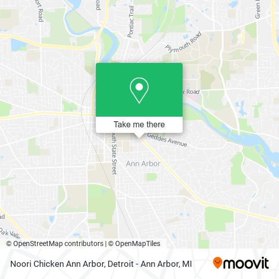 Noori Chicken Ann Arbor map