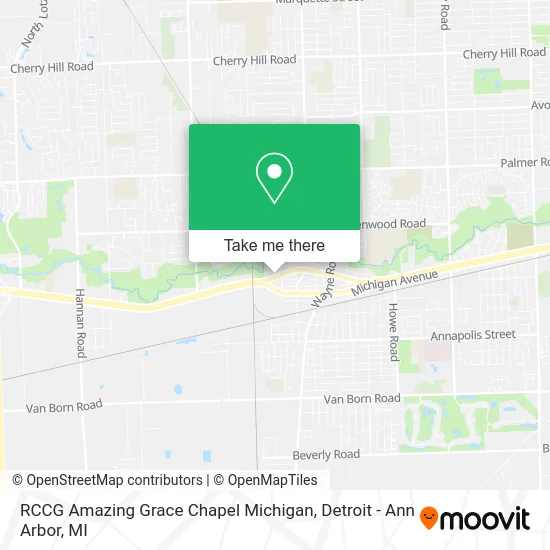 RCCG Amazing Grace Chapel Michigan map