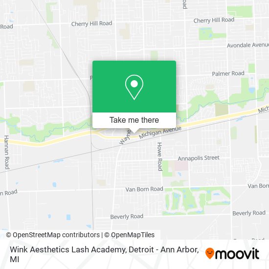 Mapa de Wink Aesthetics Lash Academy