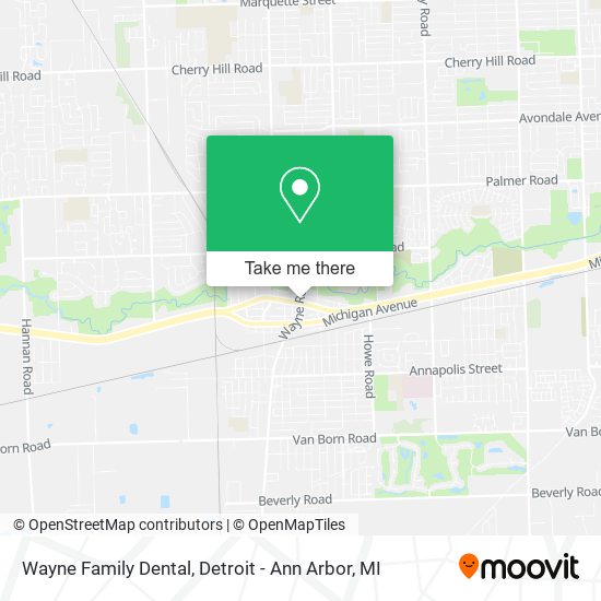 Wayne Family Dental map