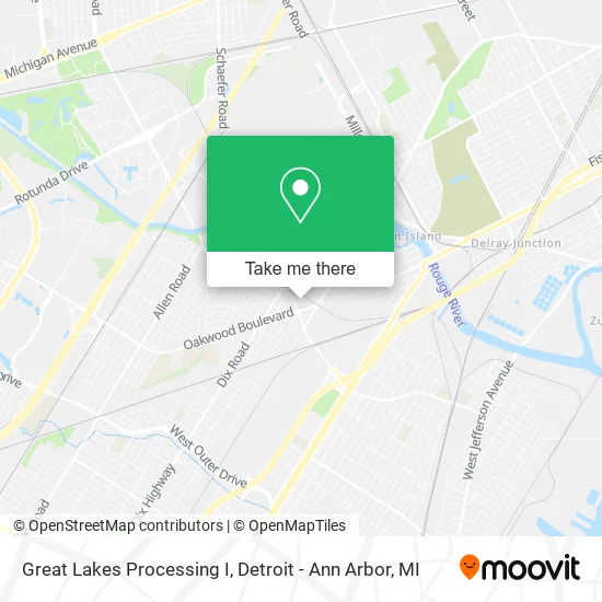 Great Lakes Processing I map