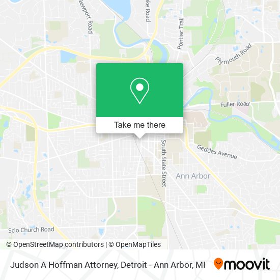 Judson A Hoffman Attorney map