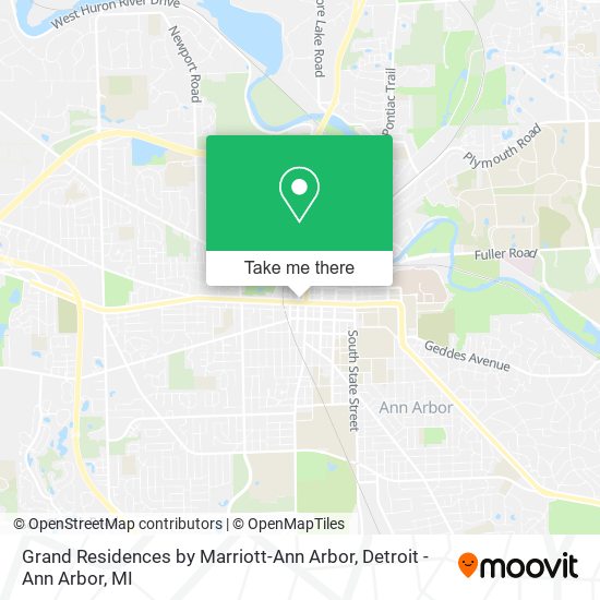 Mapa de Grand Residences by Marriott-Ann Arbor