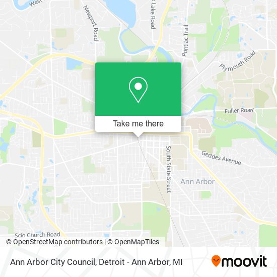 Ann Arbor City Council map