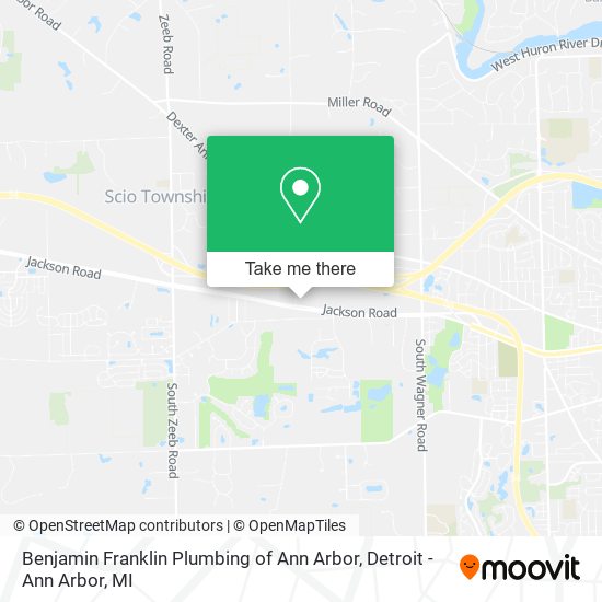 Mapa de Benjamin Franklin Plumbing of Ann Arbor