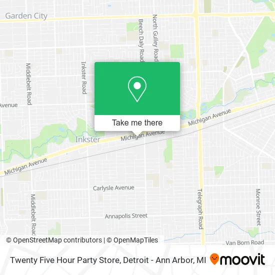 Twenty Five Hour Party Store map