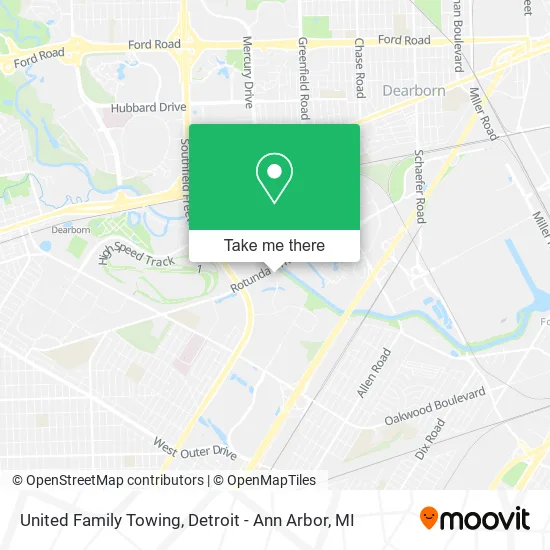 United Family Towing map