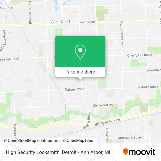 High Security Locksmith map