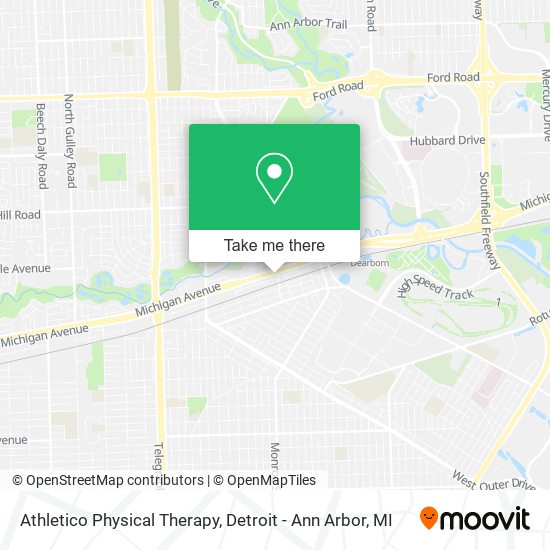 Athletico Physical Therapy map
