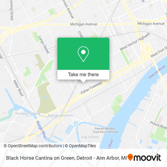 Black Horse Cantina on Green map