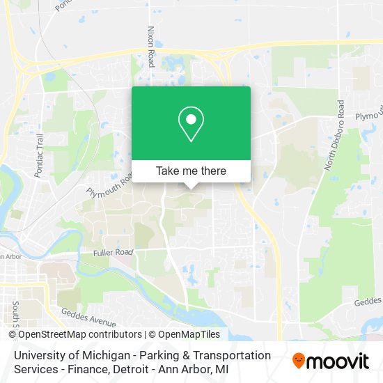 University of Michigan - Parking & Transportation Services - Finance map