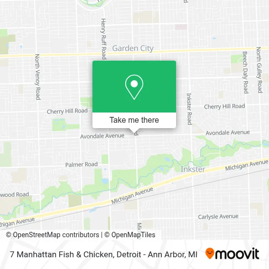 7 Manhattan Fish & Chicken map