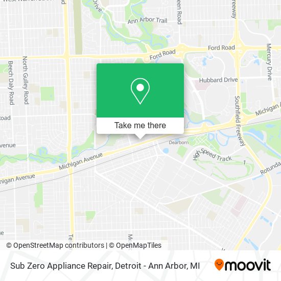 Mapa de Sub Zero Appliance Repair