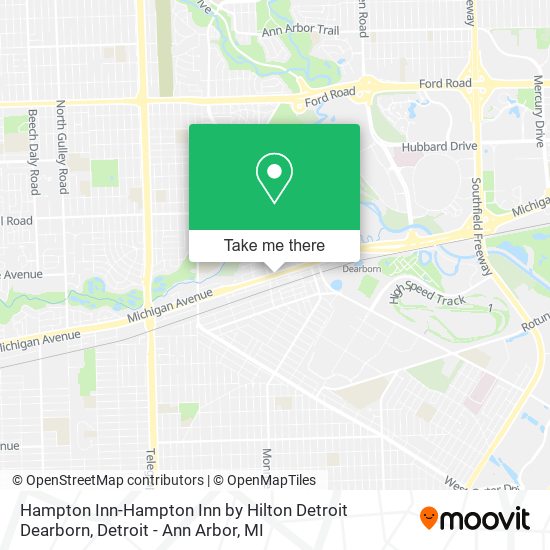 Hampton Inn-Hampton Inn by Hilton Detroit Dearborn map