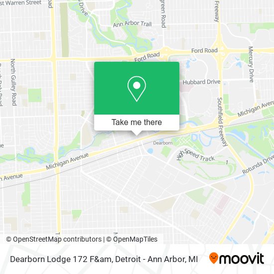 Mapa de Dearborn Lodge 172 F&am