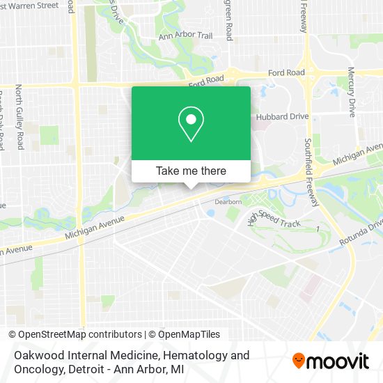 Oakwood Internal Medicine, Hematology and Oncology map